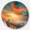Designart - Wooden Pier' Landscape Photo Circle Metal Wall Art